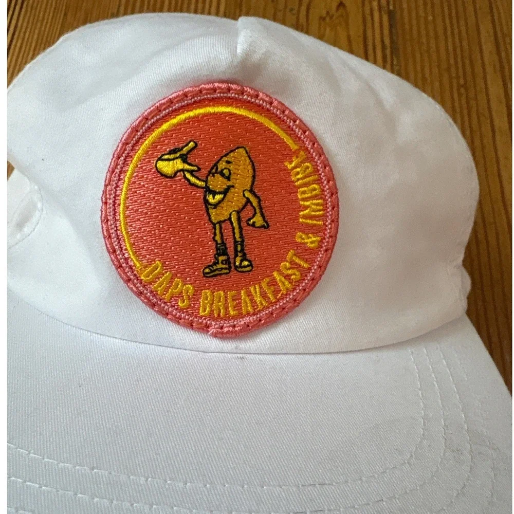 Yupoong Hat Unisex White Daps Breakfast & Imbibe Snapback Graphic SIZE OSFA